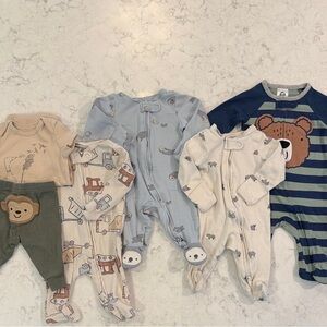 Newborn Boy Bundle Assorted Baby One Piece Set